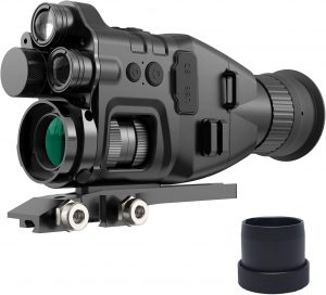 Digital Night Vision Scope, Dual Infrared Monocular for Nightfall Total Darkness, 940nm and 850nm for Outdoor Day & Night Hunting, Large Screen & 300ft Viewing Range